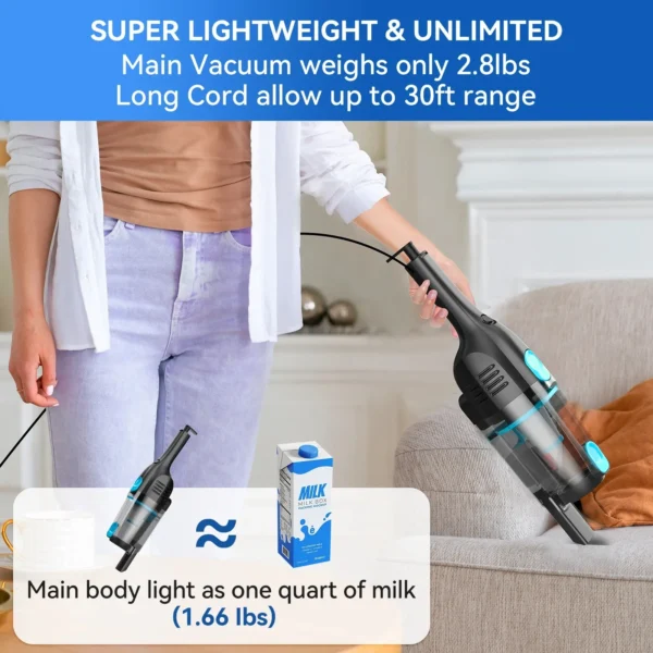 3-in-1 Powerful 400W Vacuum – Stick, Handheld & Corded for Whole-Home Cleaning! - Image 3