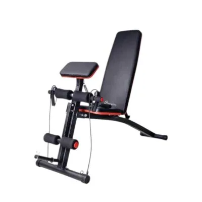 7-Position Adjustable Foldable Weight Bench with Leg/Thigh Extension & Preacher Curl – 660lb Capacity