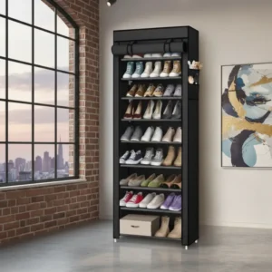 Space-Saving 27-Pair Shoe Organizer