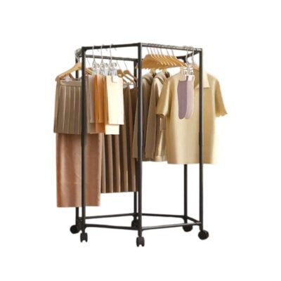360° Rotating Hexagonal Rolling Rack |150lb Capacity