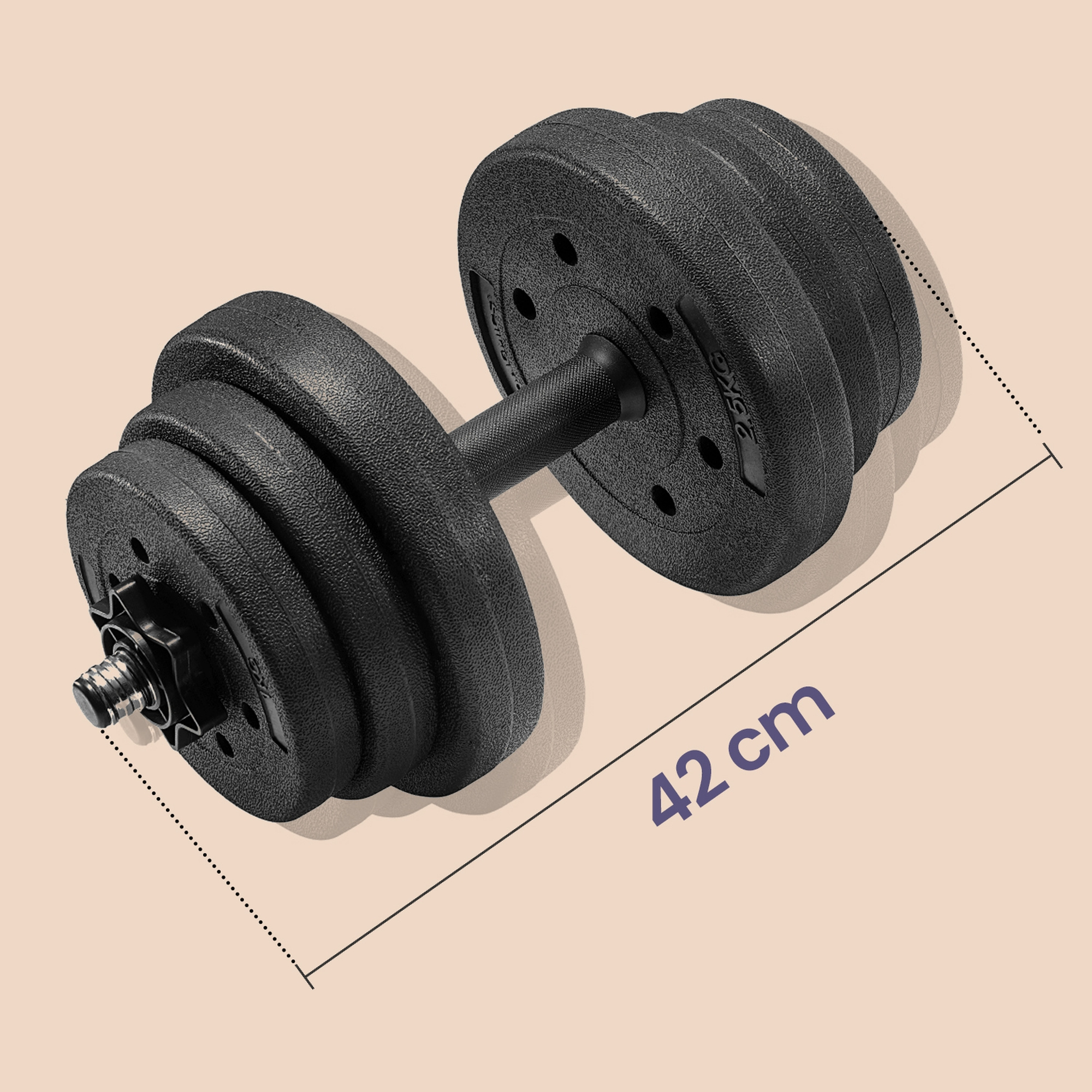 44 lb Dumbbells, Weight Adjustable, Fitness Training, Home Gym, 1 Pair,Black - Image 5