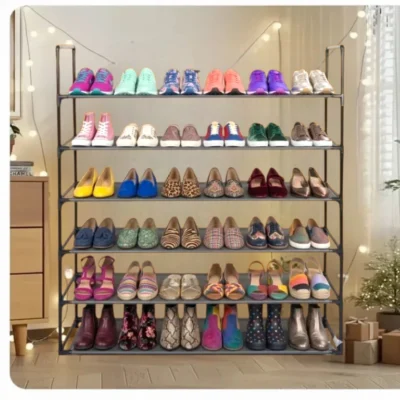 Space-Saving 6-Tier Shoe Rack – Stackable 30-Pair Organizer for Entryway & Closet